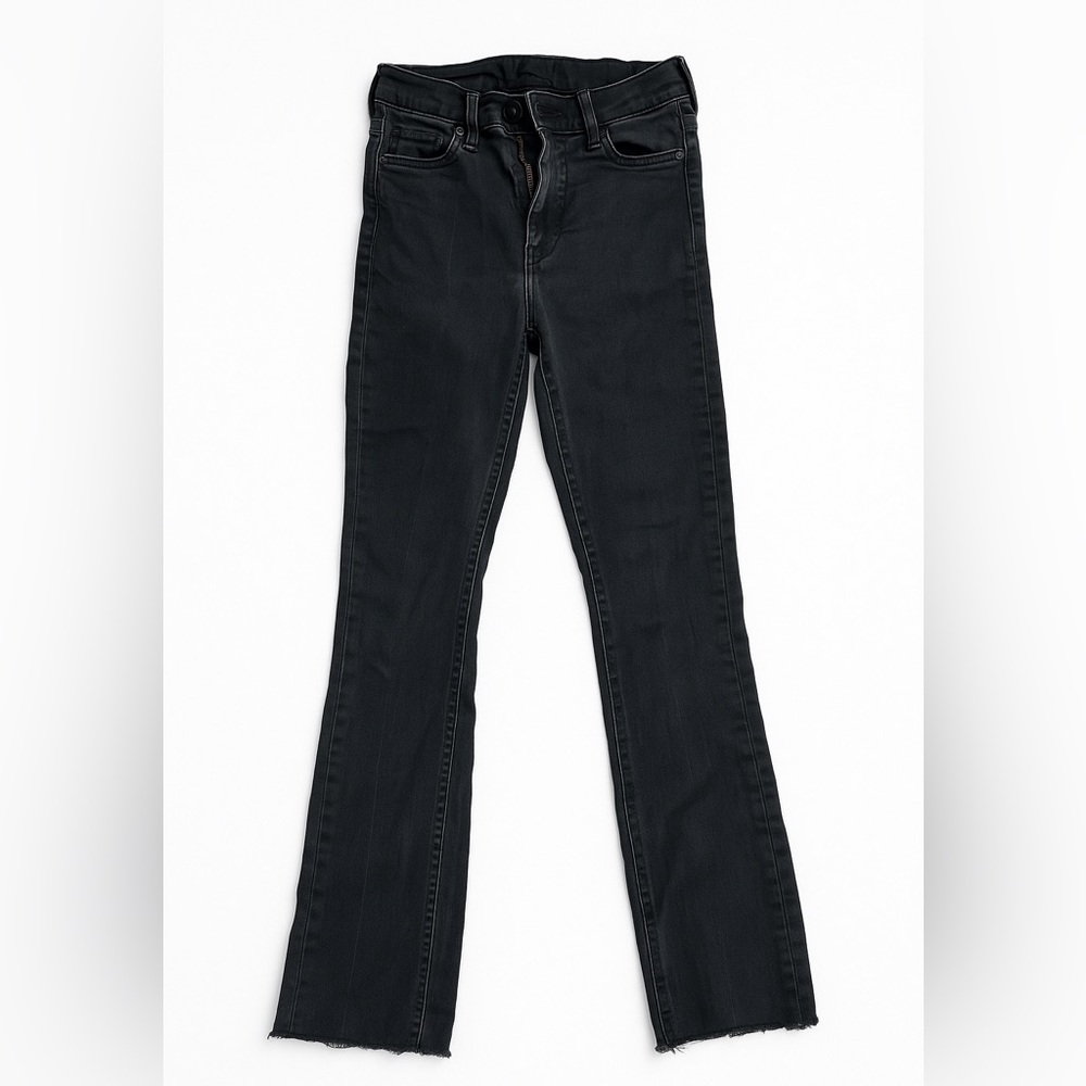 MOTHER Black Flare Wide Leg Jeans